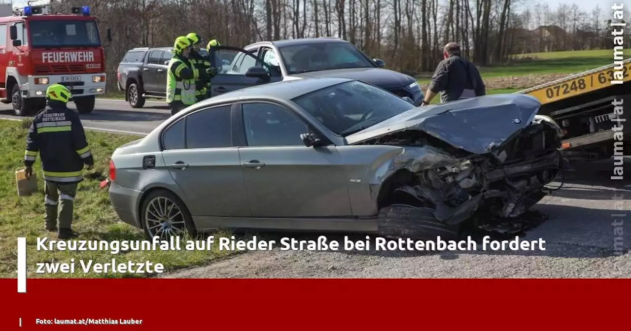 Kreuzungsunfall auf Rieder Straße bei Rottenbach fordert zwei Verletzte | laumat|at