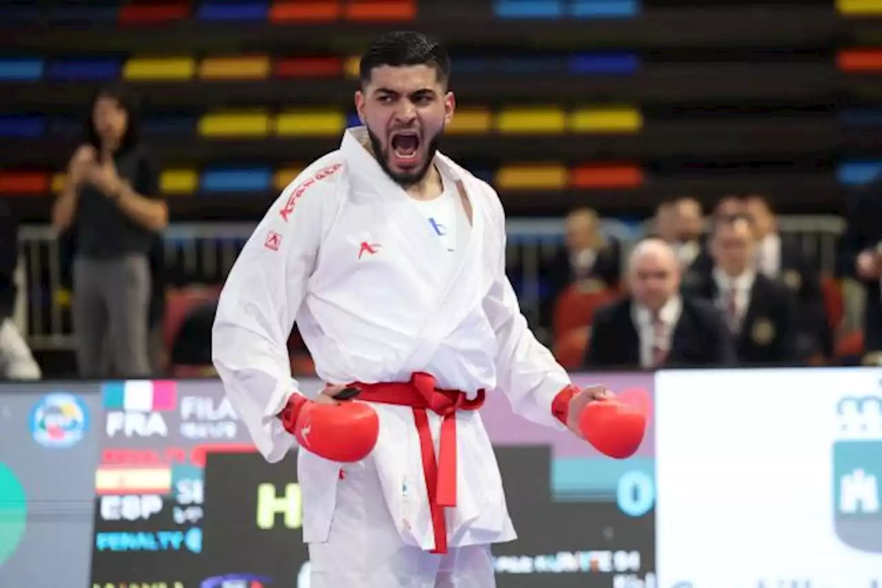 Mehdi Filali (+84 kg) en finale de l'Euro de karaté