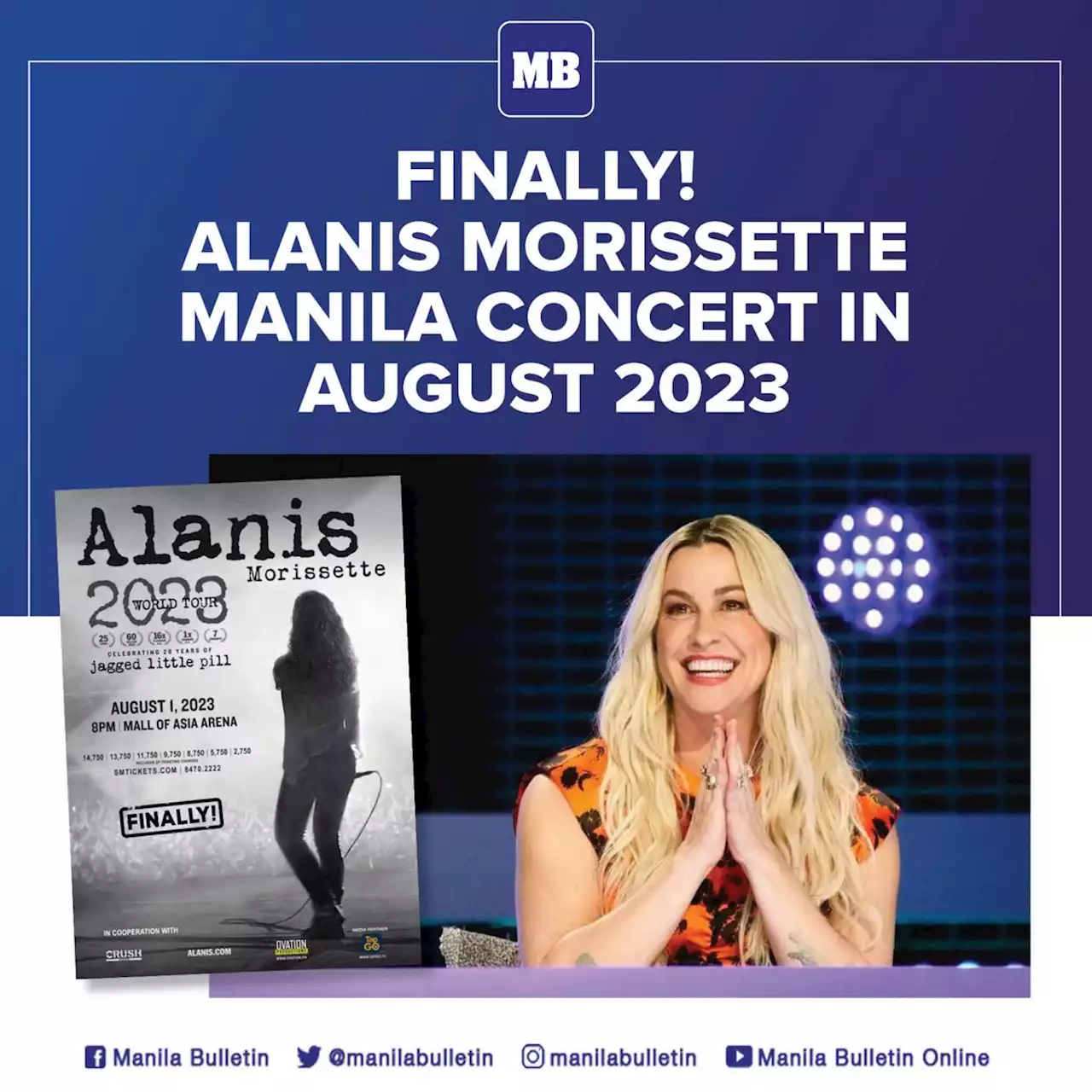 Finally! Alanis Morissette Manila Concert in August 2023