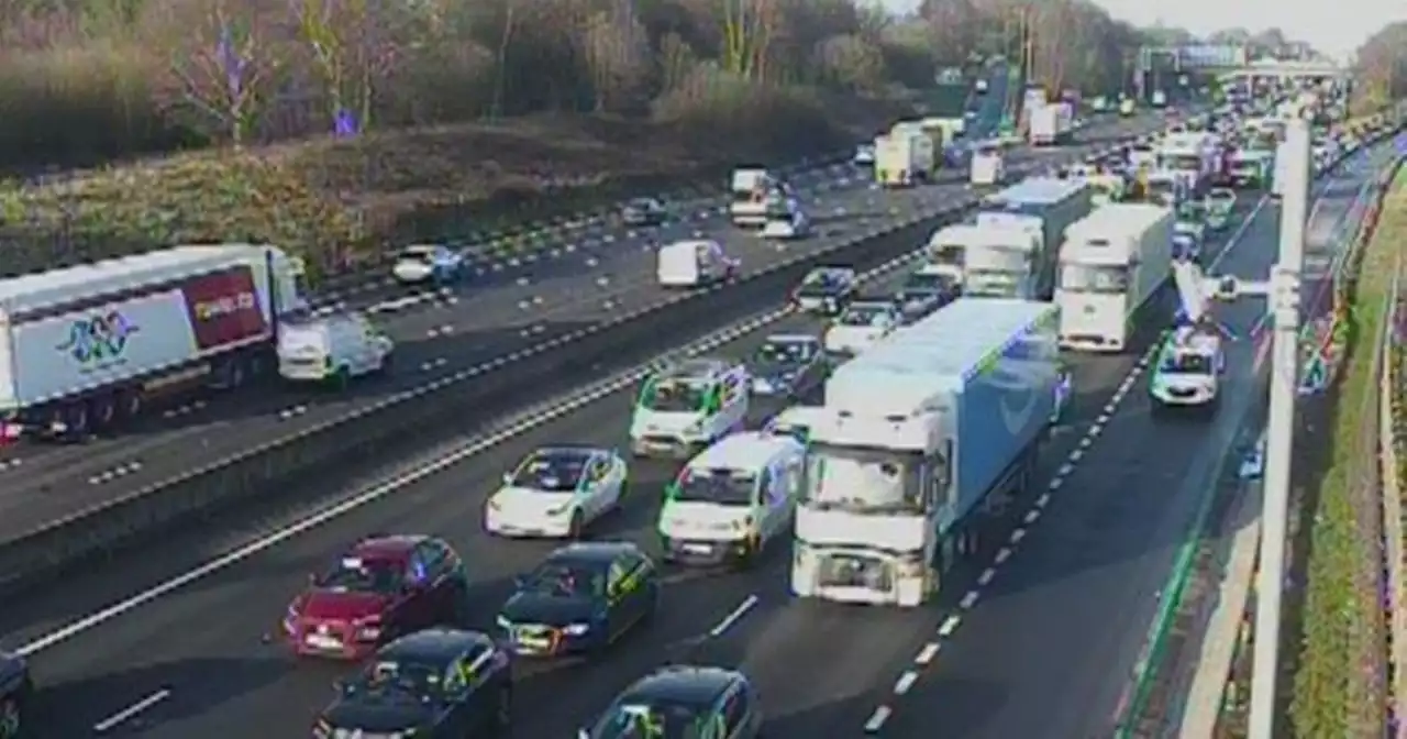 LIVE: M62 queues building as lanes closed after crash - latest updates