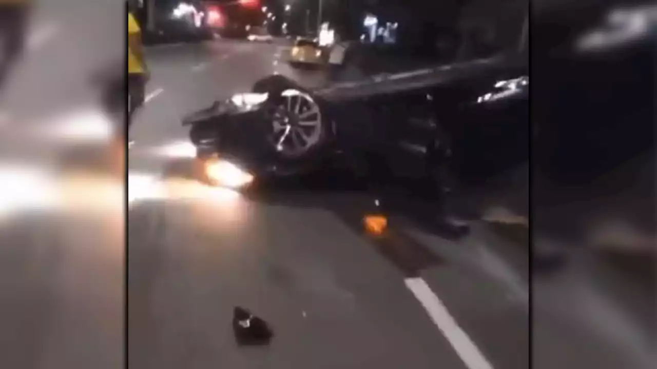 [VIDEO] Lujoso carro del hijo de Aida Merlano estuvo involucrado en accidente en Barranquilla