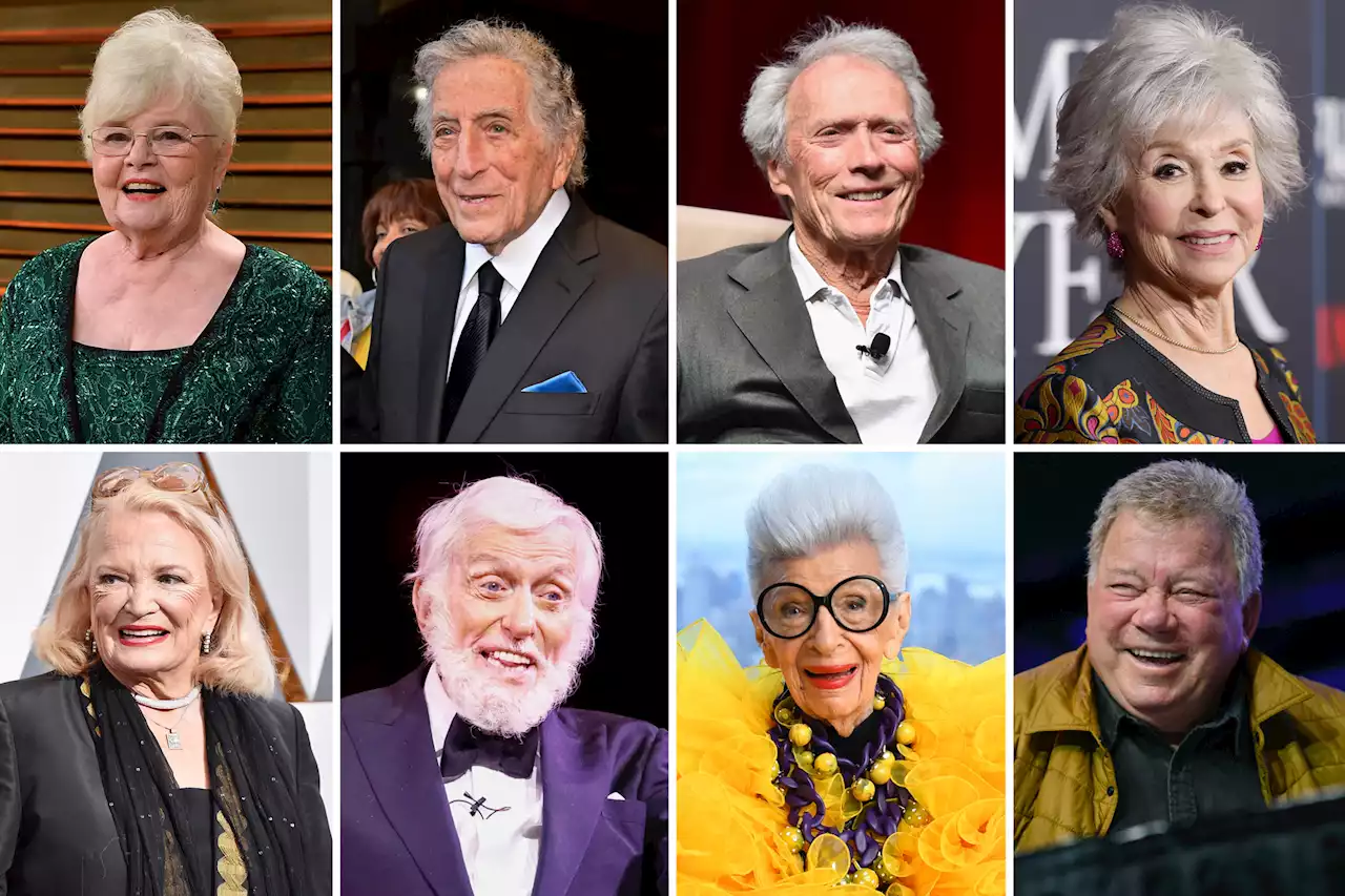 Celebrities over 90: Then and now