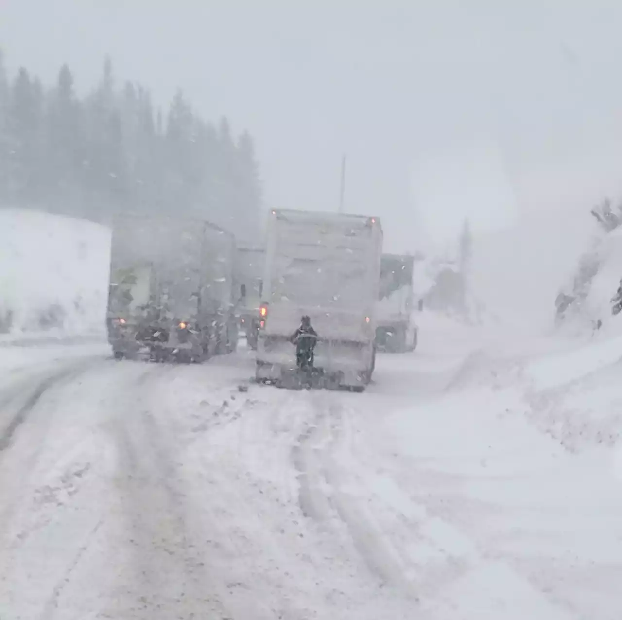 Spring snowstorm stalled Highway 17 truck traffic