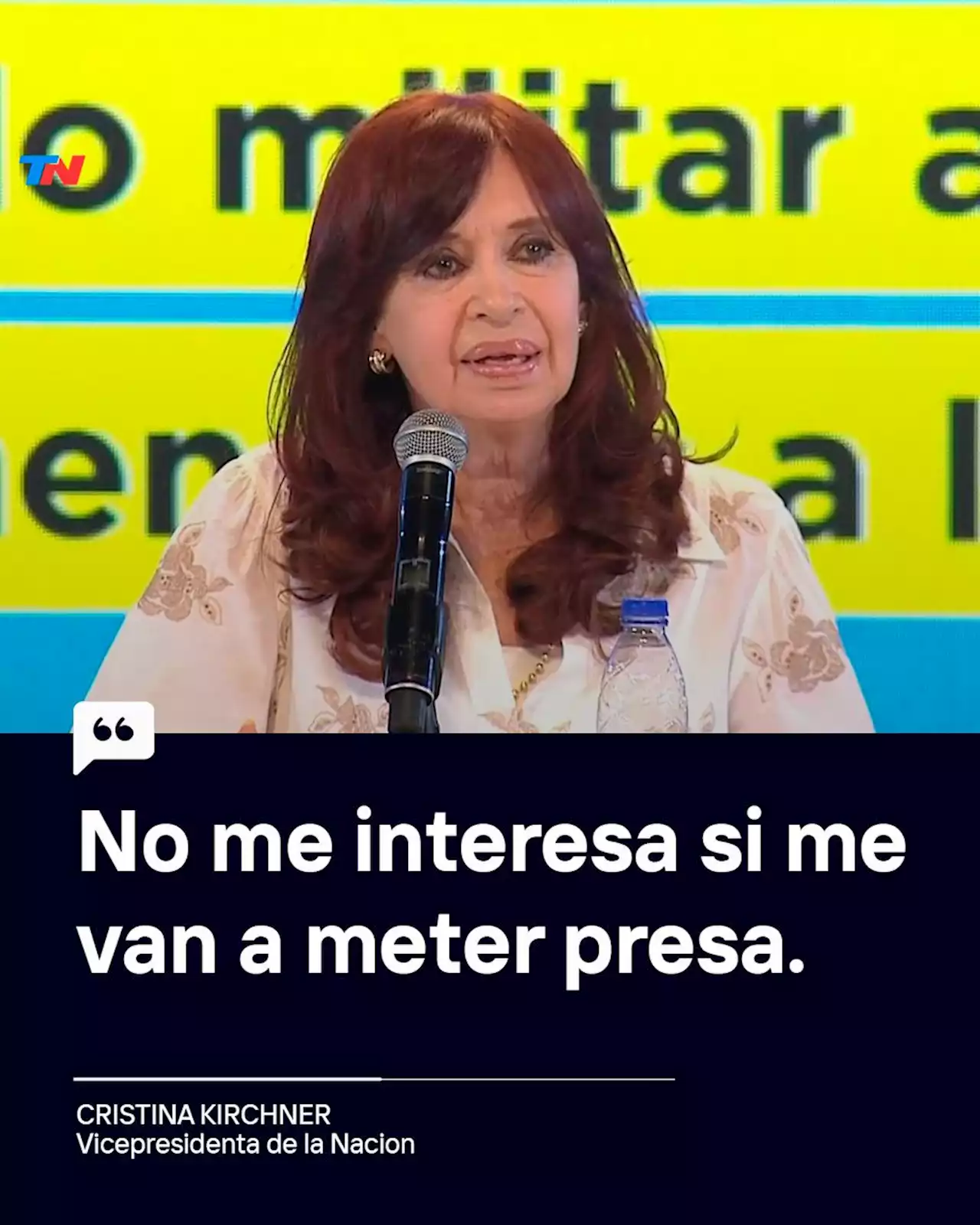 Cristina Kirchner: “No me interesa si me meten presa, lo importante es reconstruir un estado democrático”