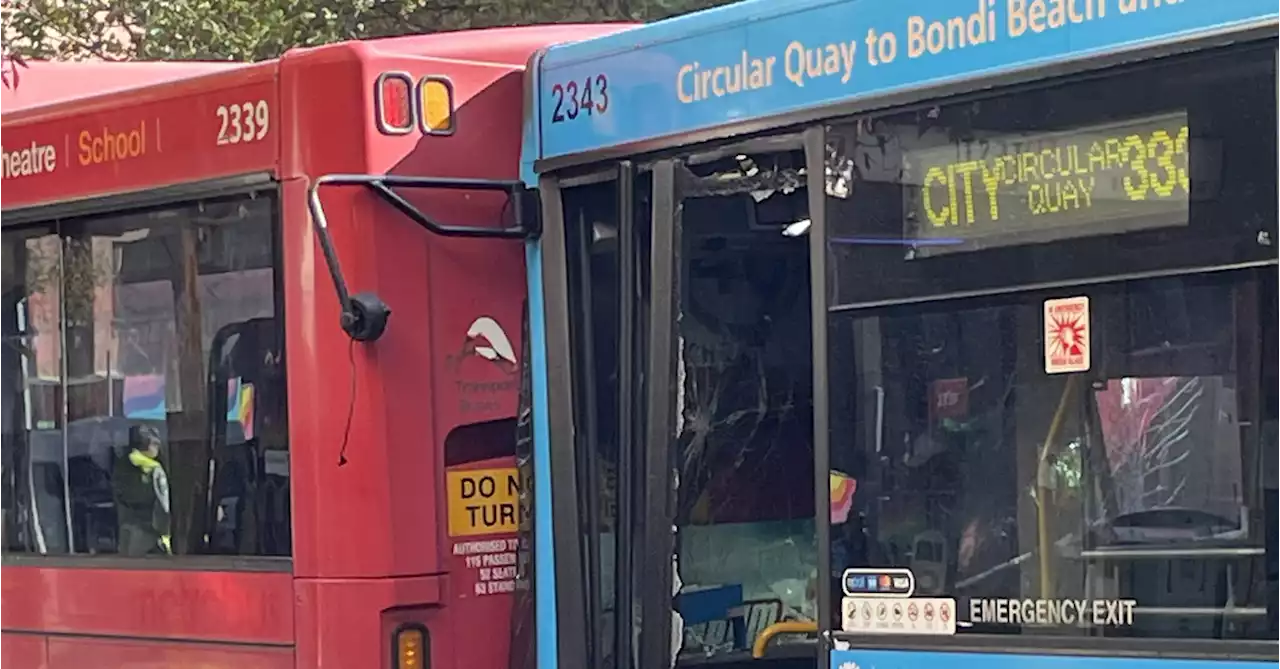 Two hospitalised after buses collide in Sydney