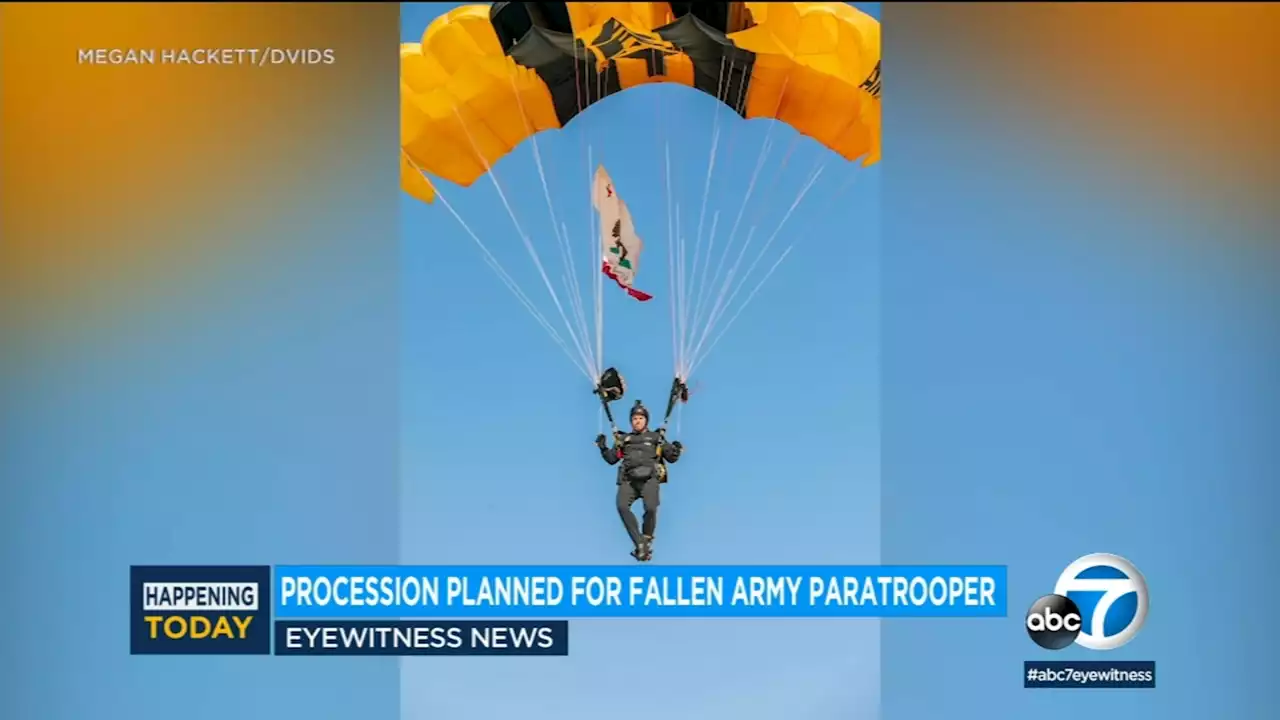 Decorated army paratrooper from Orange will have procession home after dying in practice jump