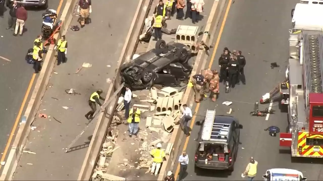 Maryland crash: 6 killed when car veers into construction zone on I-695 near Baltimore, police say