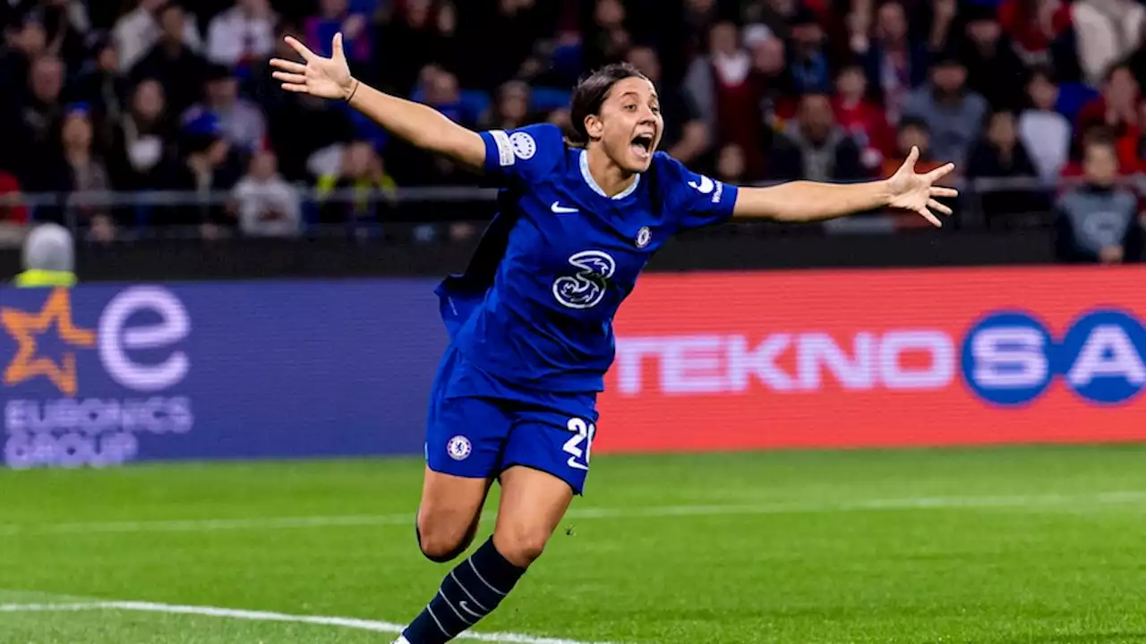 Sam Kerr wins duel with Ellie Carpenter as Chelsea edge Lyon in Champions League quarterfinal first leg