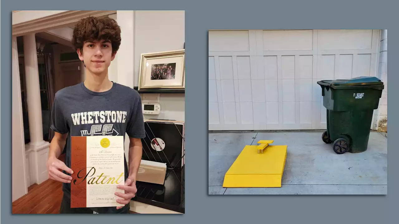 Columbus teenager gets patent for garbage bin solution