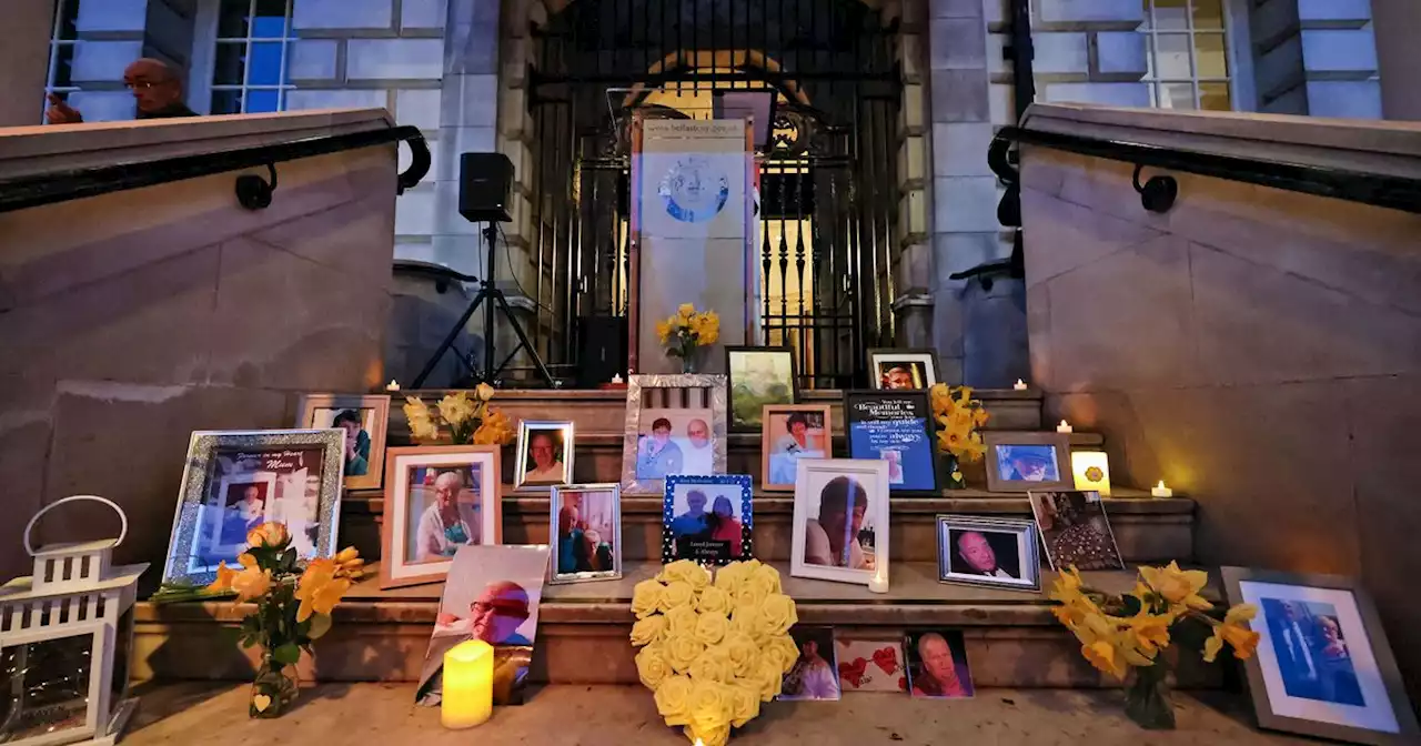 In pictures: Belfast City Hall crowds remember loved ones lost to Covid