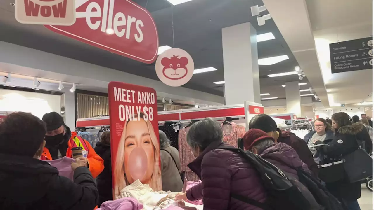 Crowds of Toronto shoppers lined up for grand reopening of Zellers