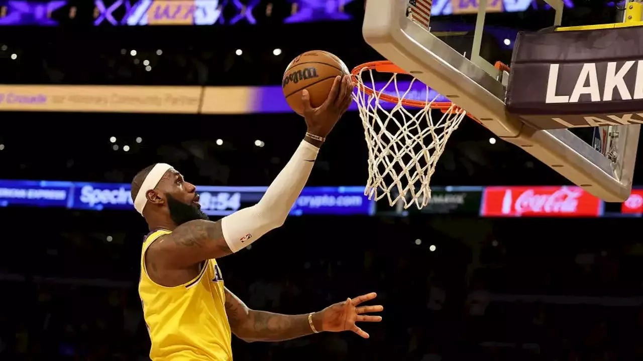 LeBron James Courtside Look: Patterned Loro Piana & Lanvin