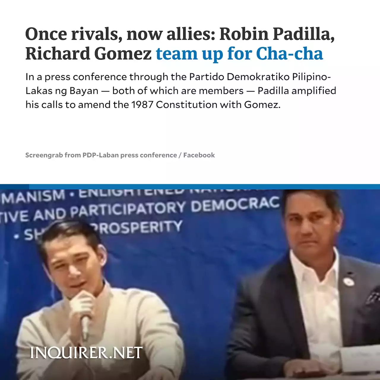 Once rivals, now allies: Robin Padilla, Richard Gomez team up for Cha-cha