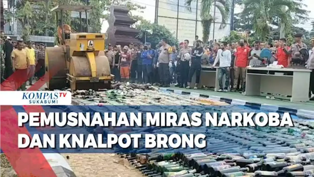 Ribuan Botol Miras Narkoba Serta Knalpot Bising Dimusnahkan