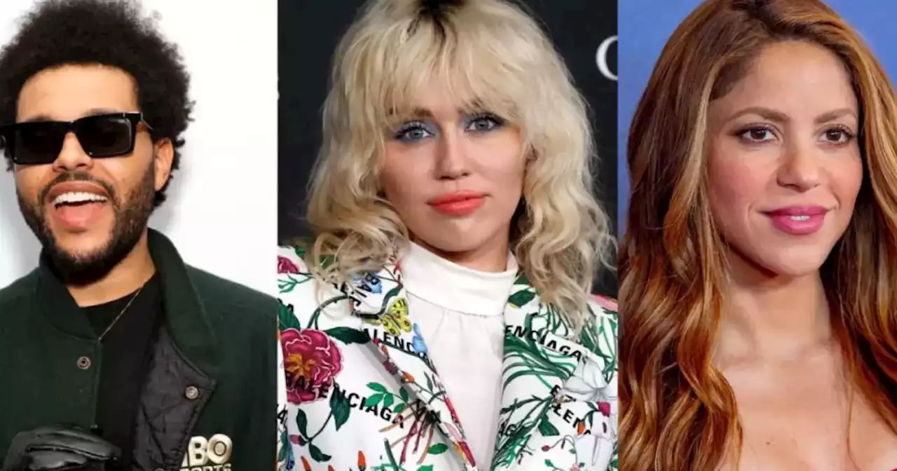 The Weeknd, Miley Cyrus y Shakira son los cantantes más populares del mundo