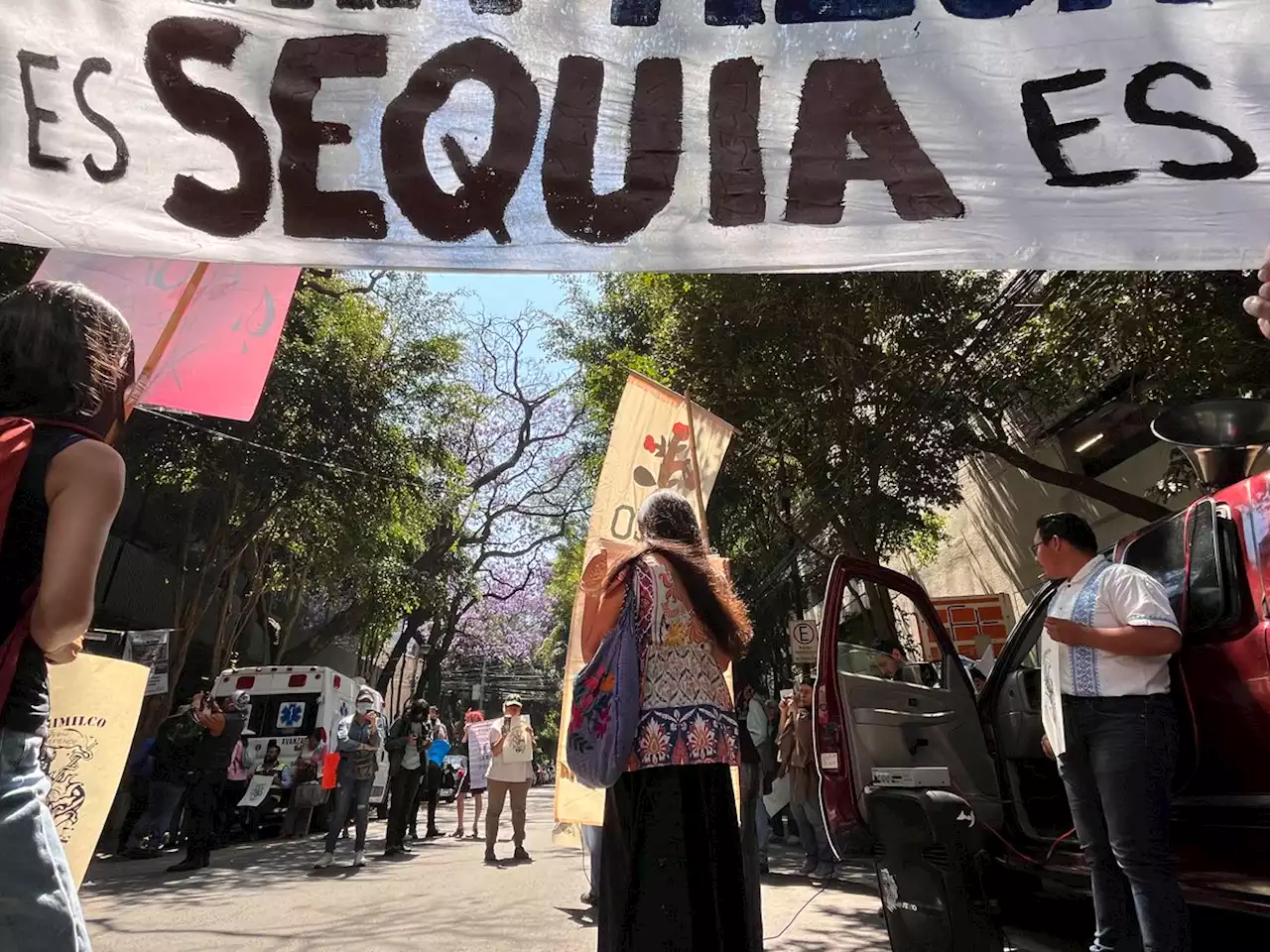 La Jornada: Manifestantes piden al Congreso local rechazar propuesta hídrica