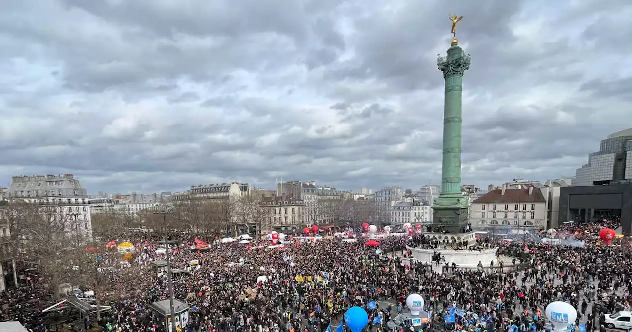 Retraites : 3,5 millions de manifestants selon la CGT, 1,09 million selon l’Intérieur