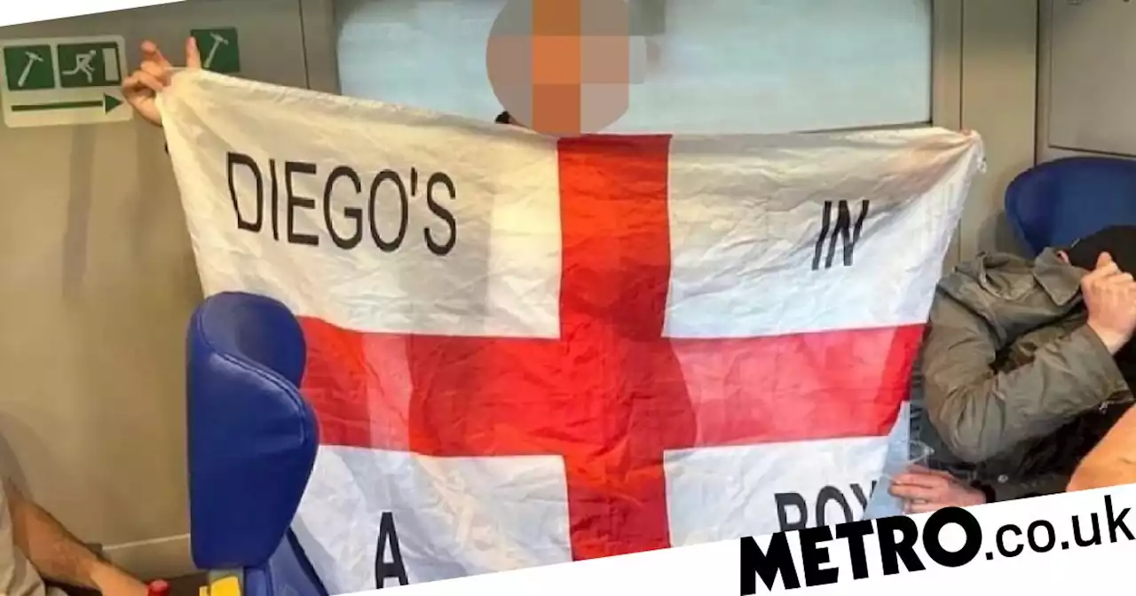 England fan has Italy ticket cancelled over disgusting Diego Maradona flag