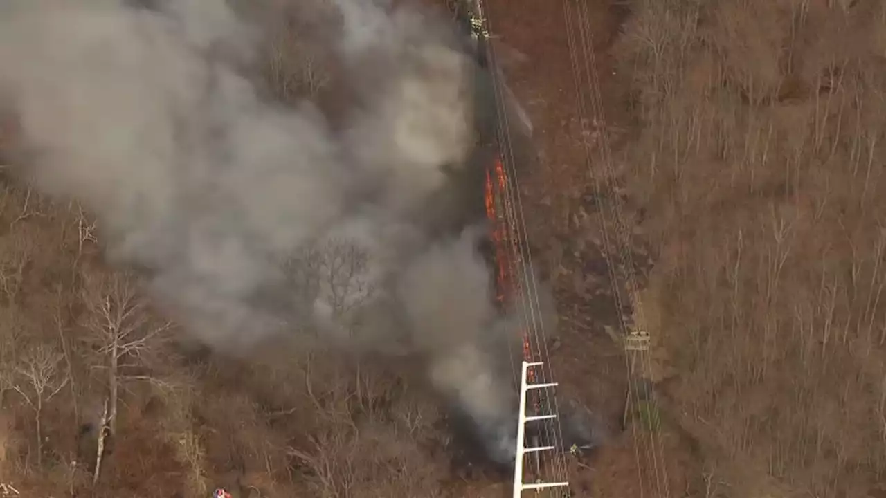 Amtrak and NJ Transit Suspend Service After Multiple Brush Fires Break Out in NJ