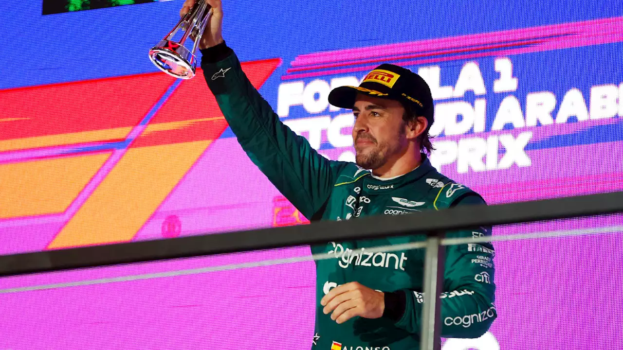 Watch: Mercedes deliver Fernando Alonso’s P3 podium trophy to Aston Martin HQ