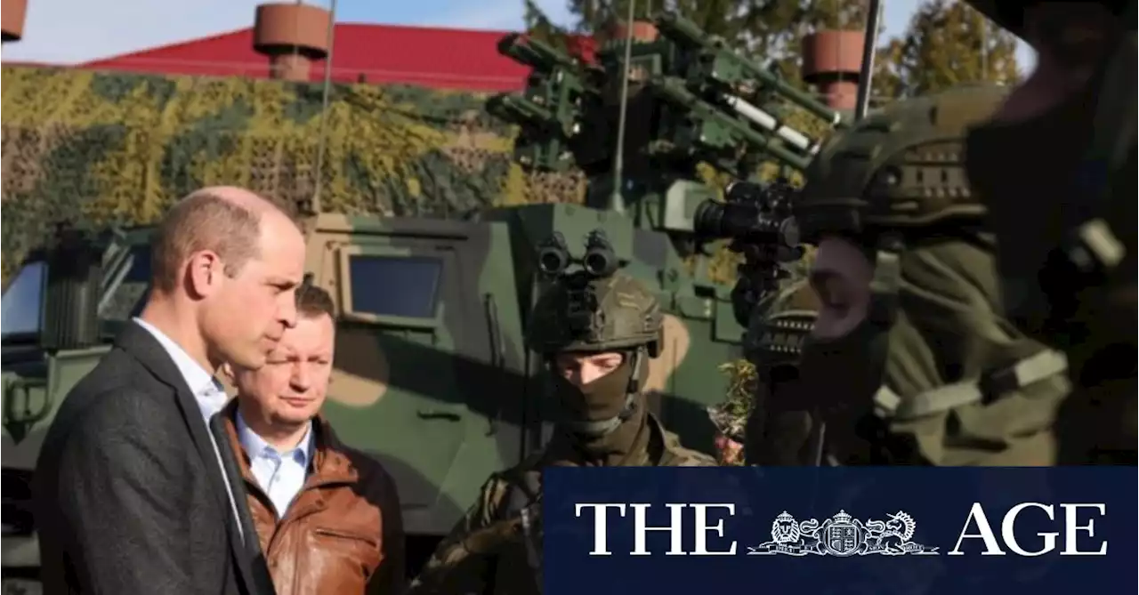 Prince William makes surprise visit to troops in Poland