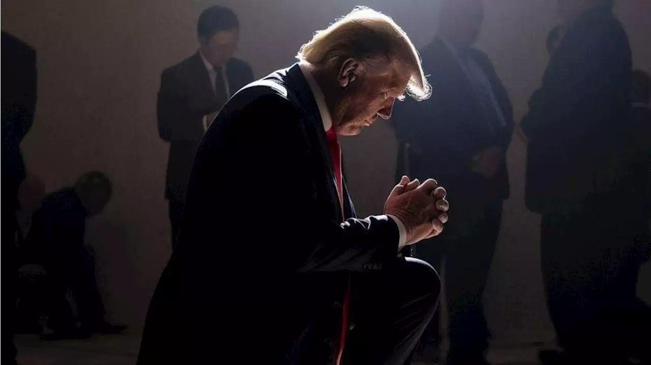 Trump Inexplicably Posts AI-Generated Photo of Himself Praying