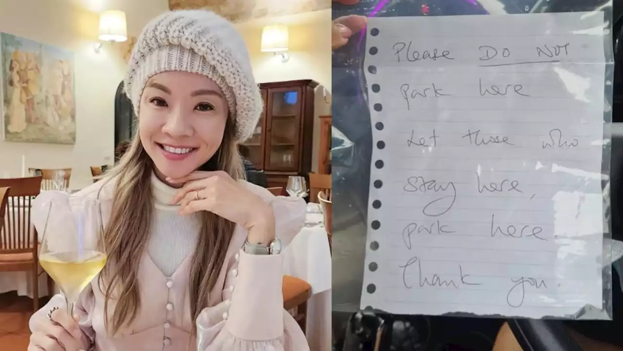 Jade Seah says she’s tired of 'self-entitled, landed home owners' after receiving note asking her not to park in their private housing estate