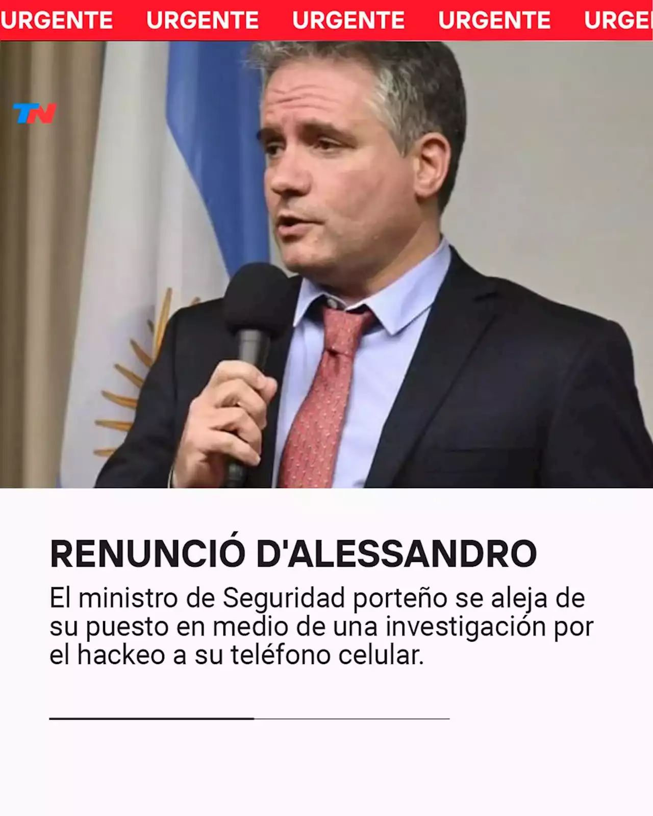 Marcelo D’Alessandro presentó la renuncia como ministro de Seguridad porteño