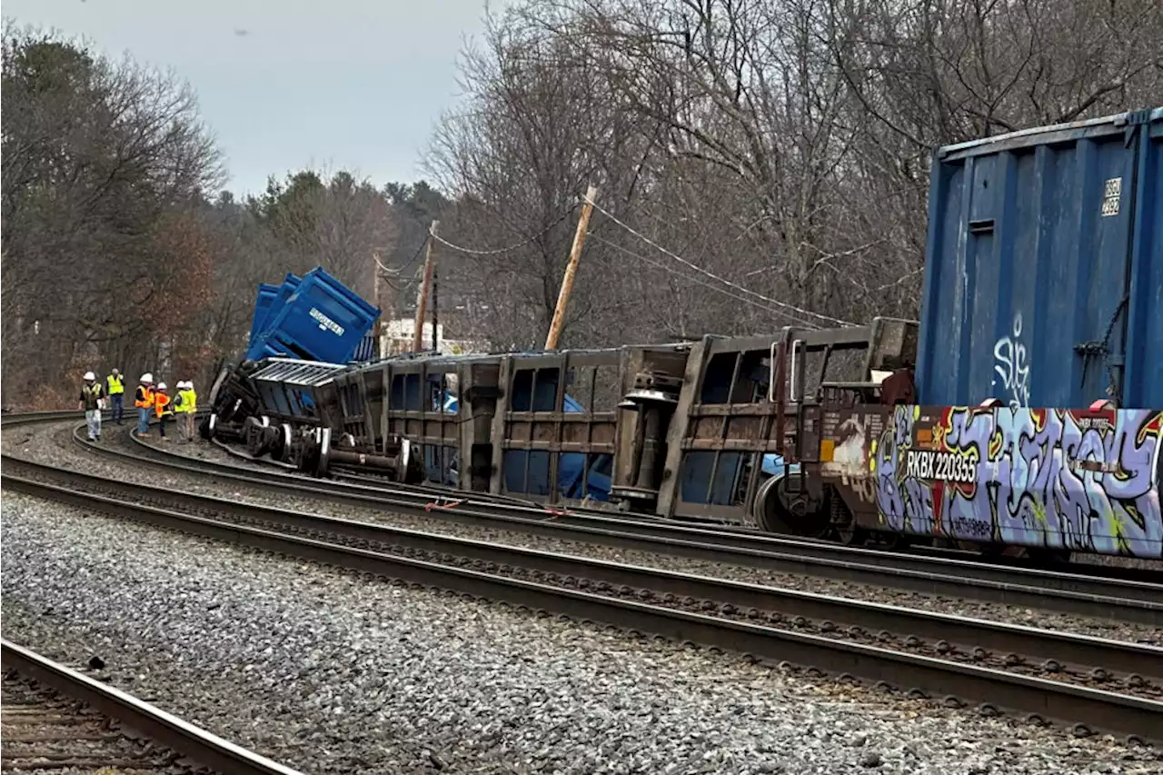 Freight train derails in Ayer: Fire department says no hazardous materials involved