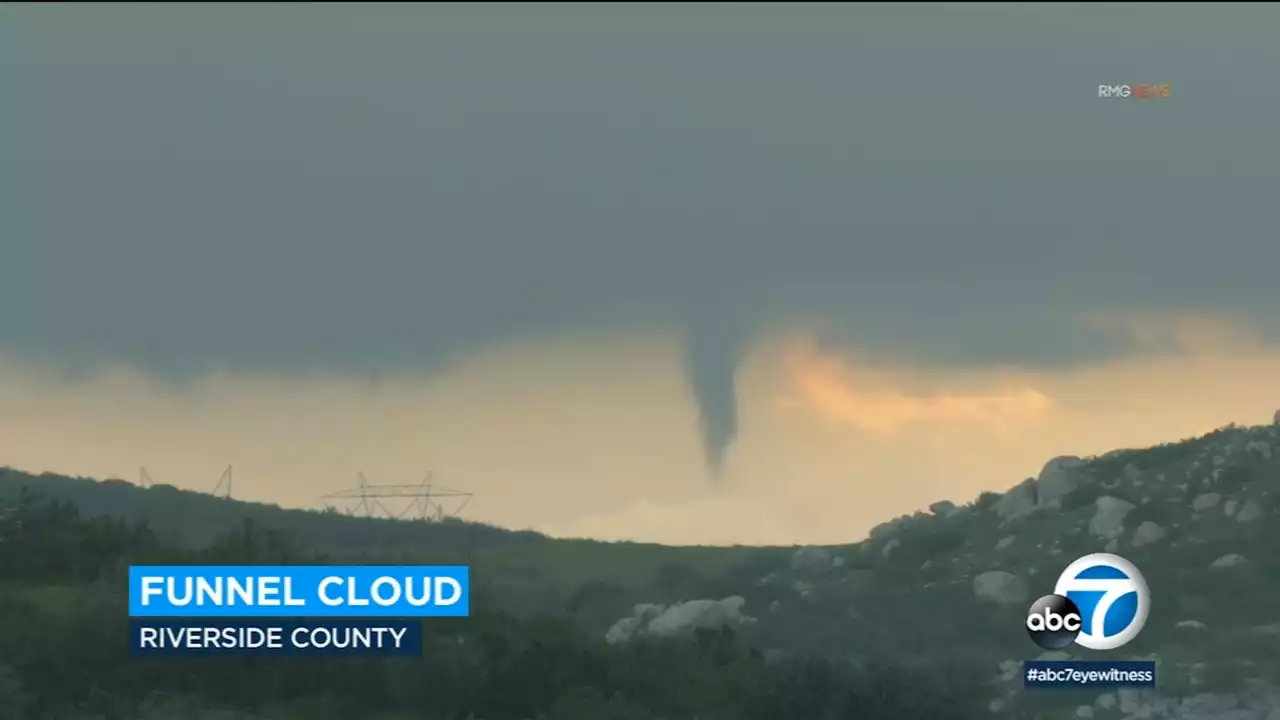 Funnel cloud spotted in Riverside County