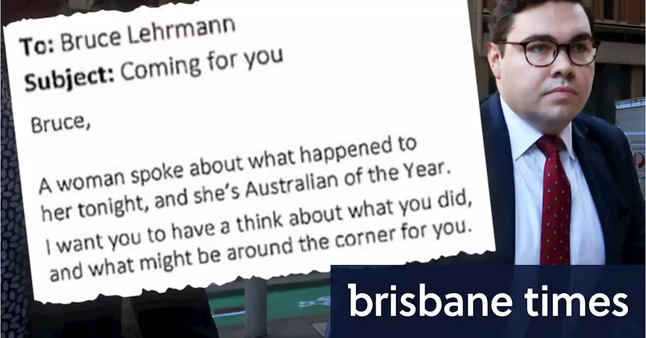 ‘Think about what you did’: Anonymous email to Bruce Lehrmann revealed