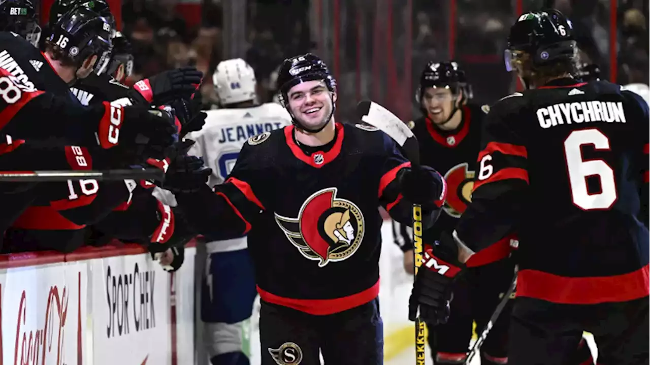 DeBrincat, Tkachuk score two apiece as Senators rout Lightning 7-2