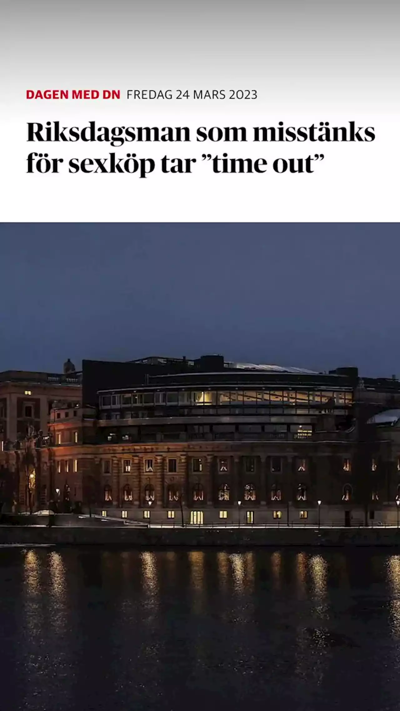 Riksdagsman som misstänks för sexköp tar ”time out”