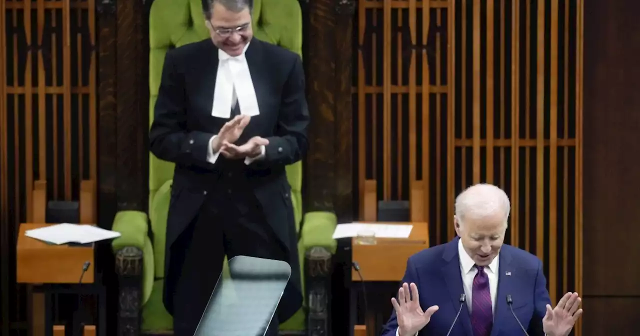 WATCH: Biden said 'I applaud China' during Canadian Parliament address