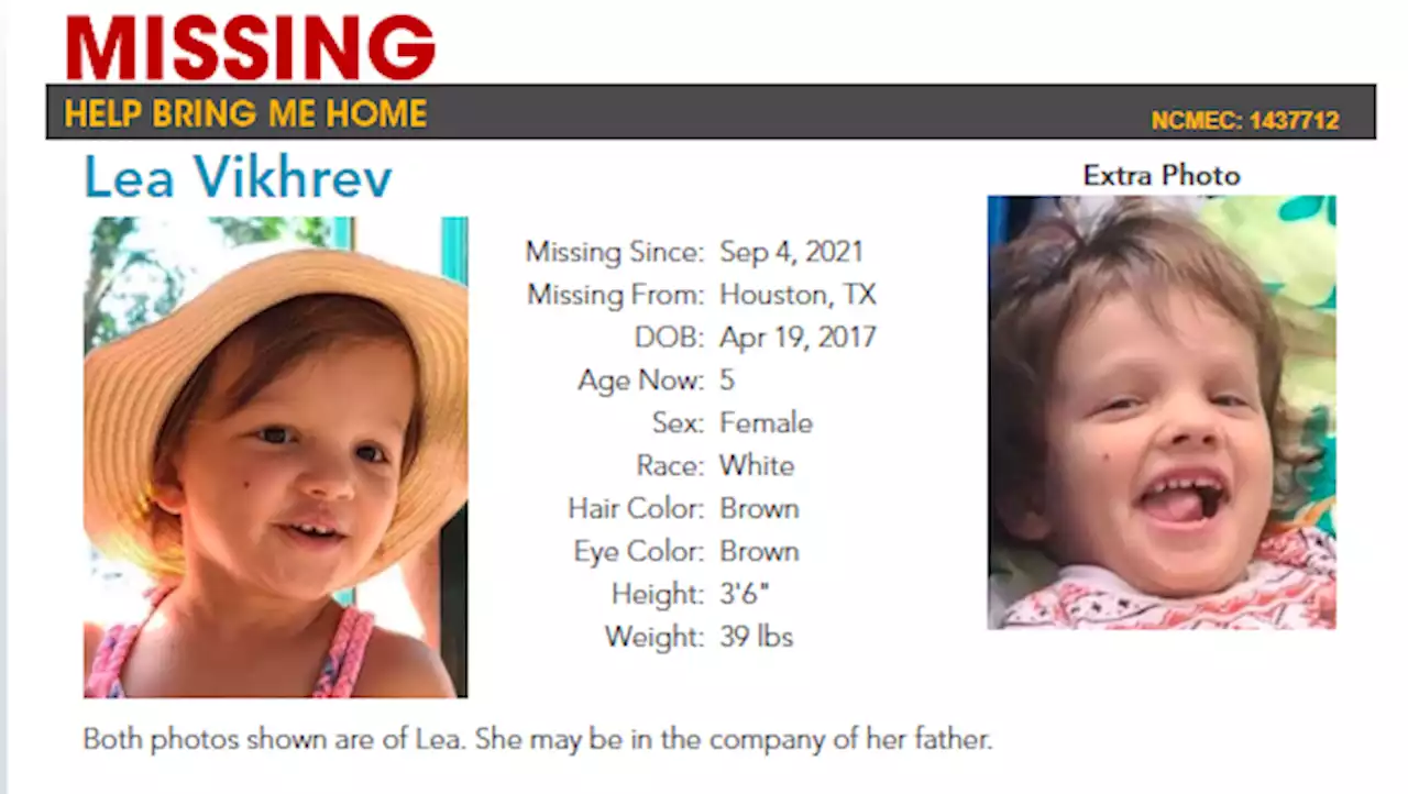 5-year-old girl missing from Houston may be in southern Colorado with noncustodial father