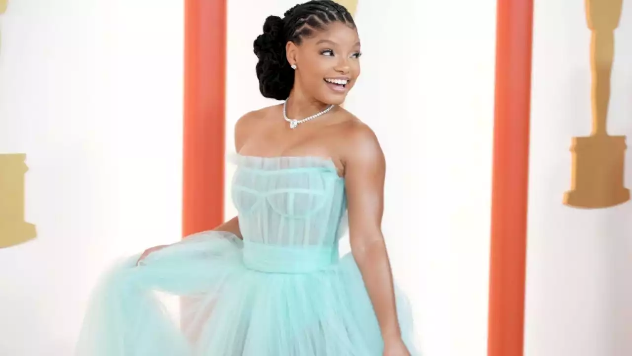 Halle Bailey Holds 'Little Mermaid' Fan Who Won't Let Her Go: WATCH