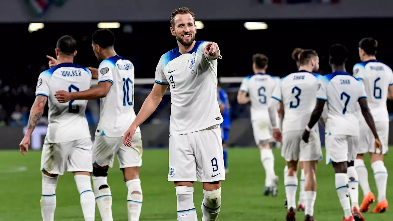 Italy 1-2 England: Kane breaks record, Shaw sees red as Three Lions win opening Euro '24 qualifer