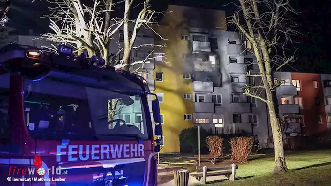 Oö: Ein Todesopfer sowie 25 gerettete Personen bei ausgedehntem Wohnungsbrand in Wels