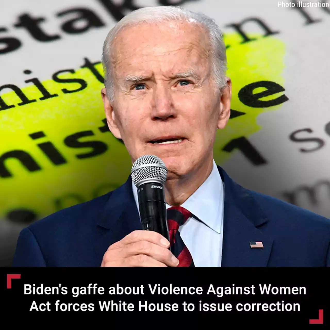 White House corrects Biden's gaffe claiming law helps keep guns away from 'domestic political advisors'