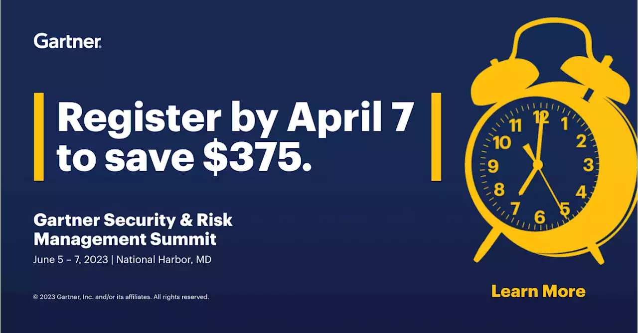 Gartner Security & Risk Management Summit 2023 in National Harbor, MD