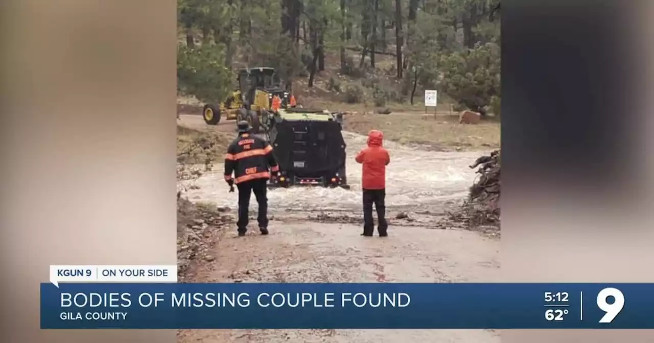 Bodies of couple missing in Arizona floodwaters are located