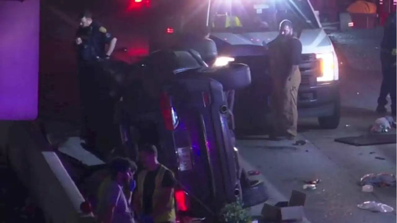 Chase involving wanted DWI suspect with toddler ends in rollover crash on East Freeway