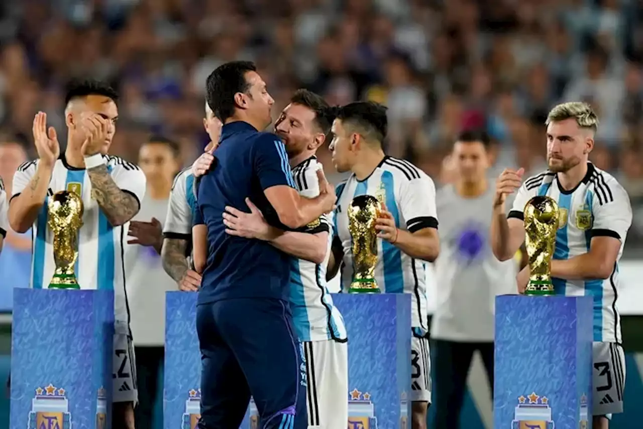 Lionel Scaloni es consagrado por el Monumental como el líder emocional del seleccionado argentino