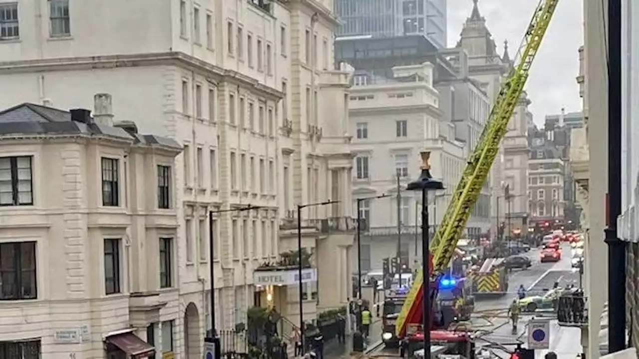 Horror blaze erupts at central London hotel, as 70 firefighters in ten fire engines race to the scene