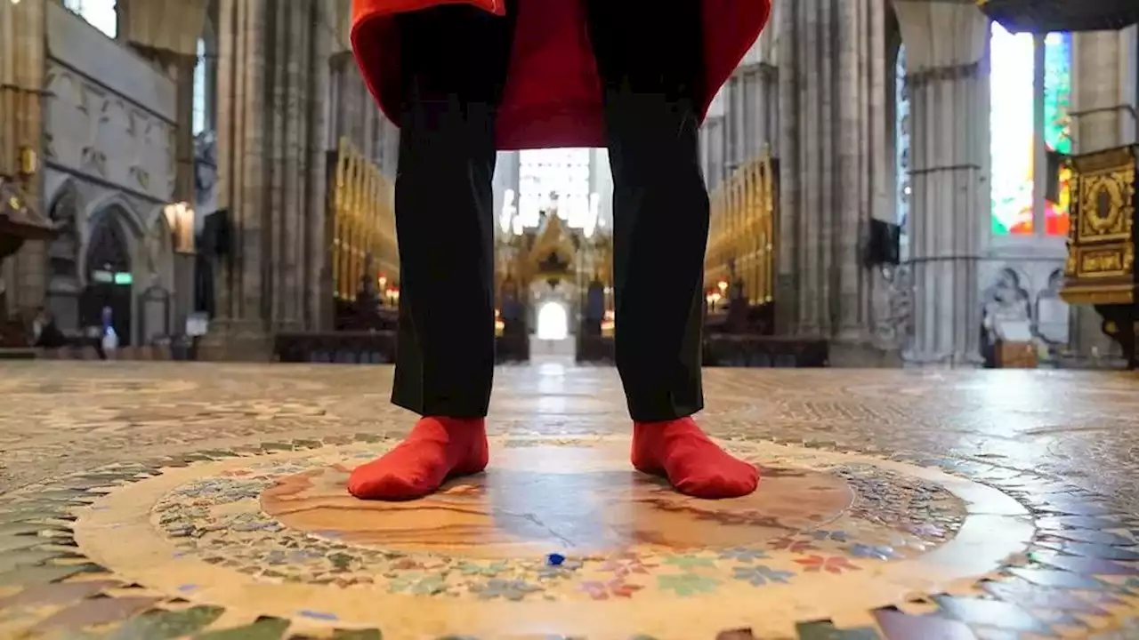 Westminster Abbey visitors can stand on the exact spot where King Charles III will be crowned - but only in socks