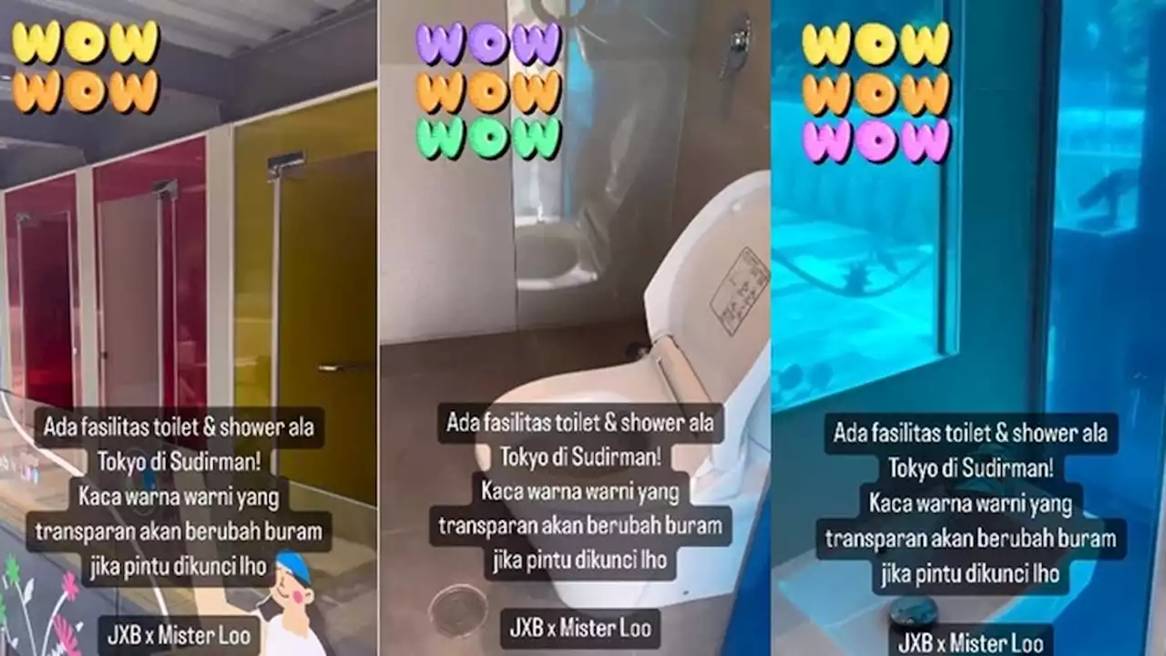 Ada Toilet Transparan ala Jepang di Sudirman, Kacanya Warna-warni