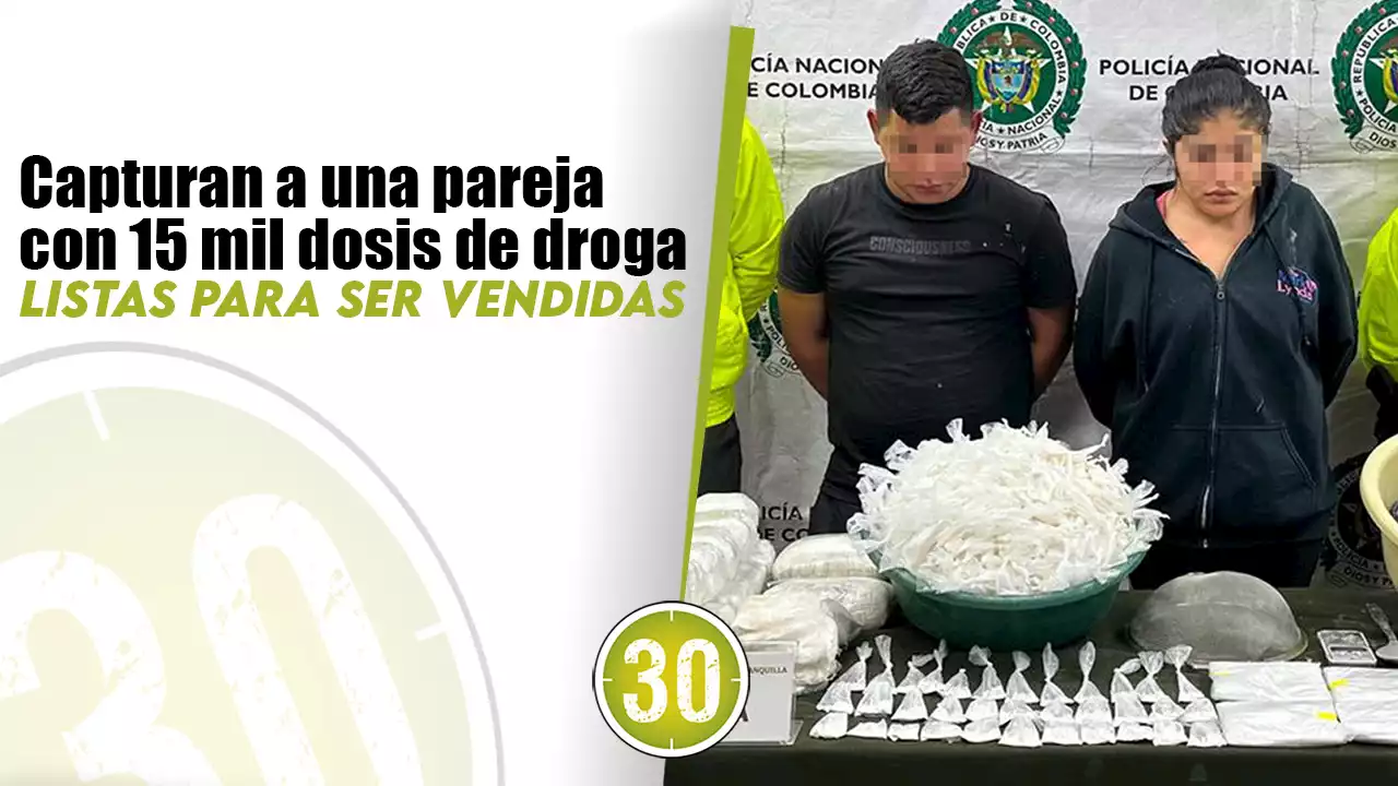 [VIDEO] Capturan a una pareja con 15 mil dosis de droga listas para ser vendidas | Minuto30