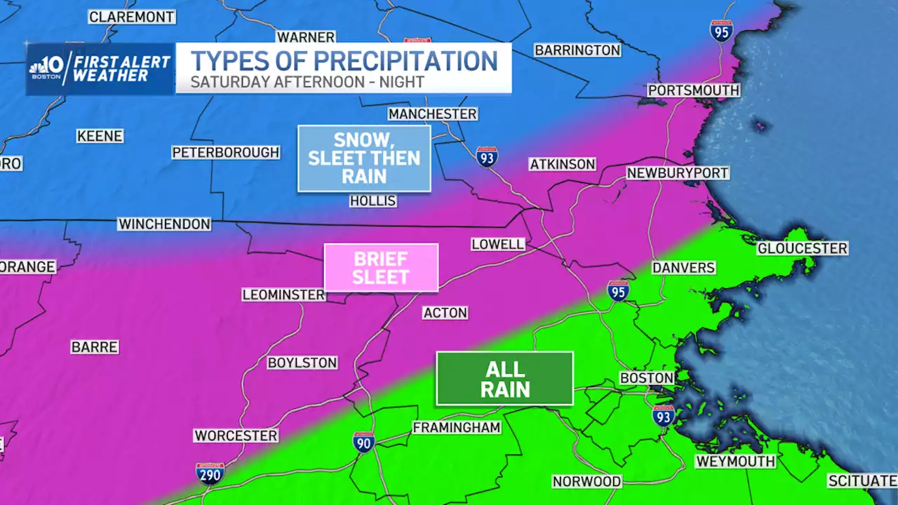 Showers and a Wintry Mix to Come Saturday, Snow Further North