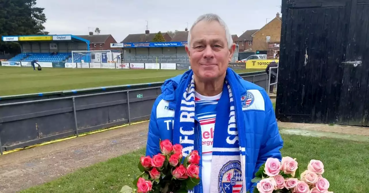 Football volunteer gave roses on Valentine's Day and hot drinks when it was cold