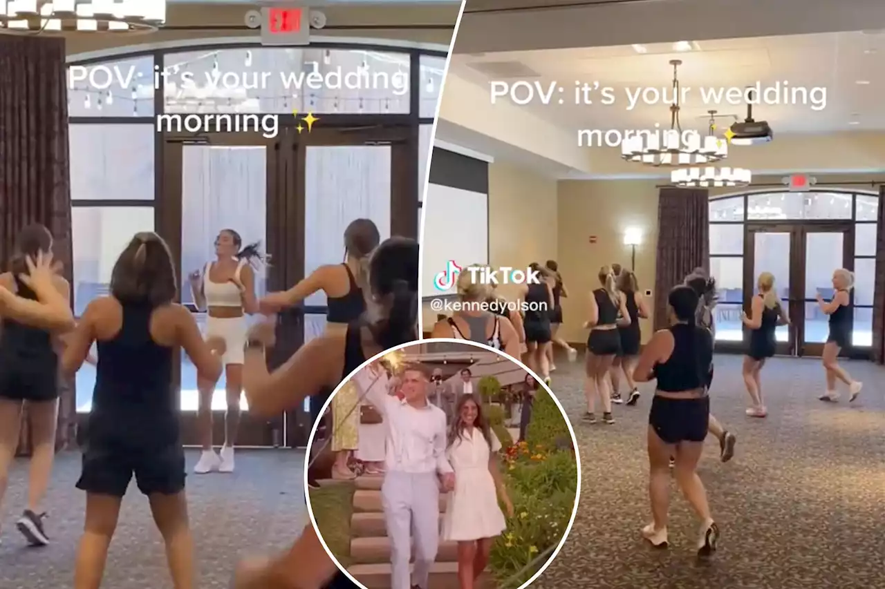 Bride leads wedding day workout with bridesmaids, gets viciously trolled by comments